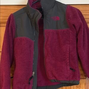 The North Face Red and Gray Fleece Jacket